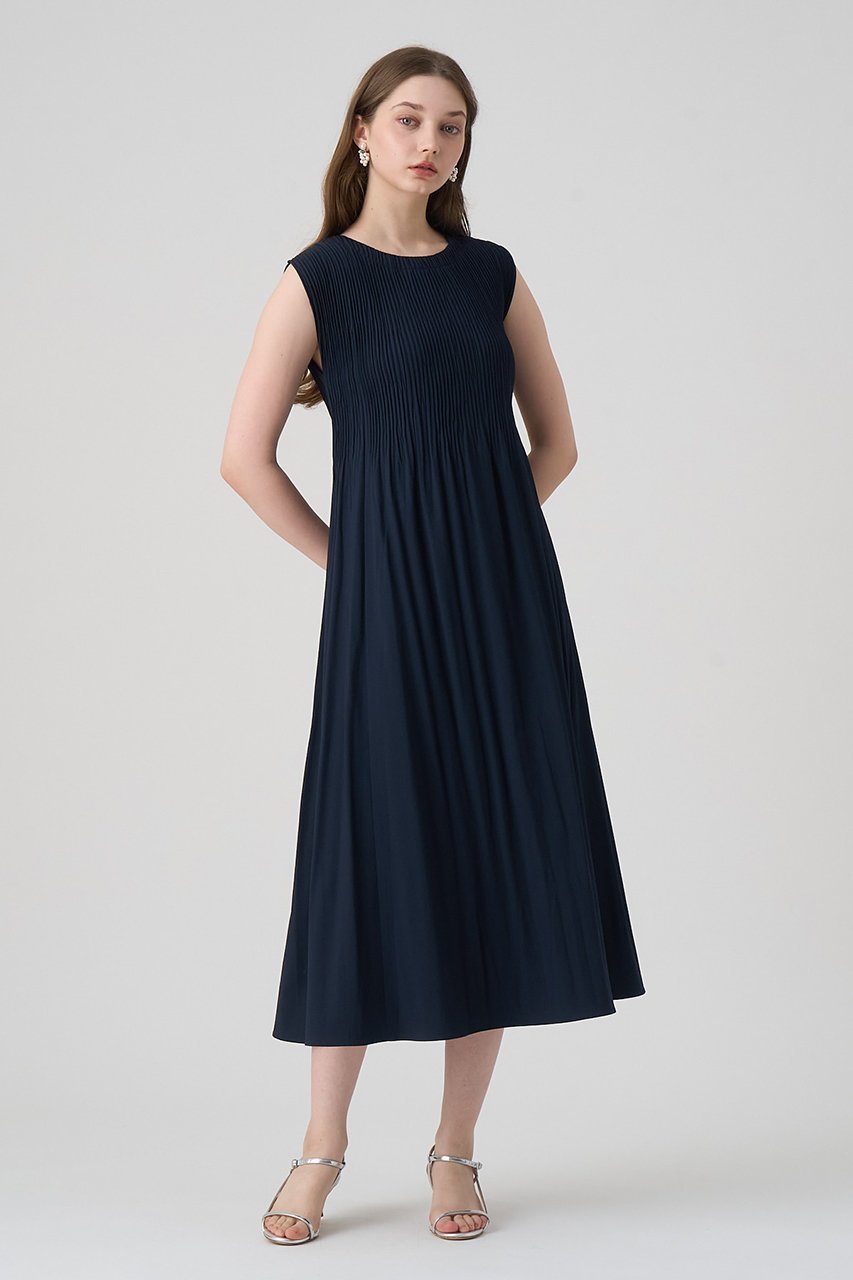【アナイ/ANAYI】のサッカーストレッチプリーツワンピース 人気、トレンドファッション・服の通販 founy(ファニー) 　ファッション　Fashion　レディースファッション　WOMEN　ワンピース　Dress　チュニック　Tunic　サッカー　Soccer　ストライプ　Stripe　ストレッチ　Stretch　チュニック　Tunic　フィット　Fit　フレア　Flare　プリーツ　Pleats　ペチコート　Petticoat　ロング　Long　エレガント 上品　Elegant　夏　Summer　NEW・新作・新着・新入荷　New Arrivals　無地　Plain Color　other-7|ID: prp329100004472750 ipo3291000000032182582