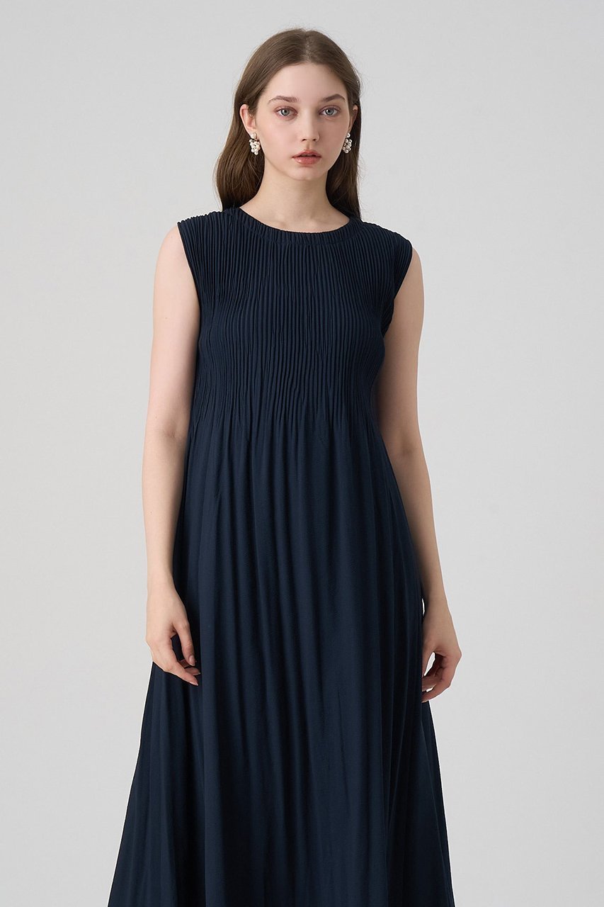 【アナイ/ANAYI】のサッカーストレッチプリーツワンピース 人気、トレンドファッション・服の通販 founy(ファニー) 　ファッション　Fashion　レディースファッション　Fashion for Women　ワンピース　Dresses　チュニック　Tunic Tops & Dresses　サッカー　Seersucker, Summer Fabric　ストライプ　Stripe, Striped Pattern　ストレッチ　Stretch, Stretchy Fabric　チュニック　Tunic, Long Top　フィット　Fit, Slim Fit　フレア　Flare, Flared　プリーツ　Pleats, Pleated　ペチコート　Petticoat, Underskirt　ロング　Long, Long-Length　エレガント 上品　Elegant　夏　Summer　無地　Plain, Solid Color　other-4|ID: prp329100004472750 ipo3291000000032810812