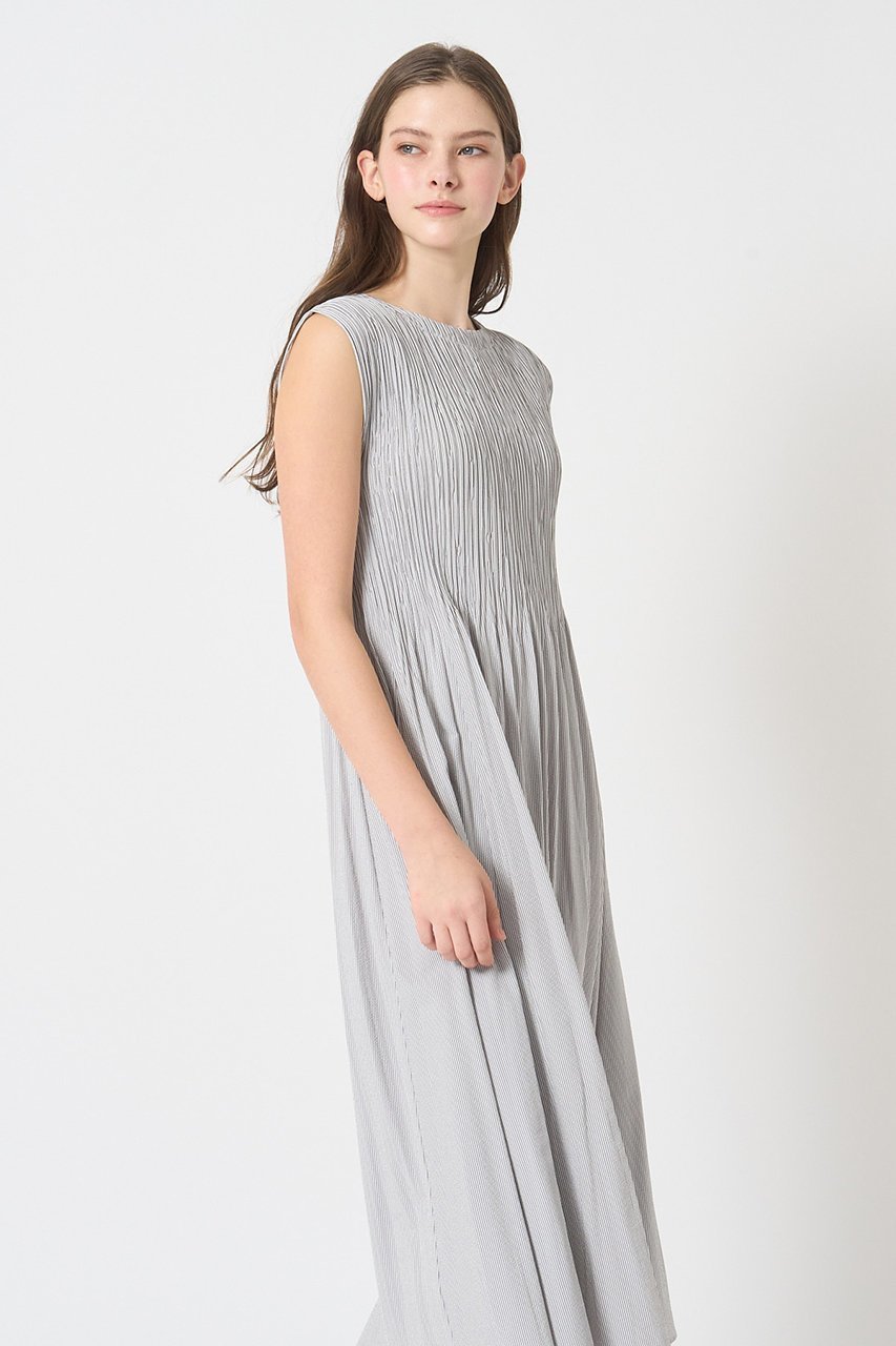 【アナイ/ANAYI】のサッカーストレッチプリーツワンピース 人気、トレンドファッション・服の通販 founy(ファニー) 　ファッション　Fashion　レディースファッション　Fashion for Women　ワンピース　Dresses　チュニック　Tunic Tops & Dresses　サッカー　Seersucker, Summer Fabric　ストライプ　Stripe, Striped Pattern　ストレッチ　Stretch, Stretchy Fabric　チュニック　Tunic, Long Top　フィット　Fit, Slim Fit　フレア　Flare, Flared　プリーツ　Pleats, Pleated　ペチコート　Petticoat, Underskirt　ロング　Long, Long-Length　エレガント 上品　Elegant　再入荷　Restock / Back in Stock　夏　Summer　無地　Plain, Solid Color　other-5|ID: prp329100004472750 ipo3291000000033706530