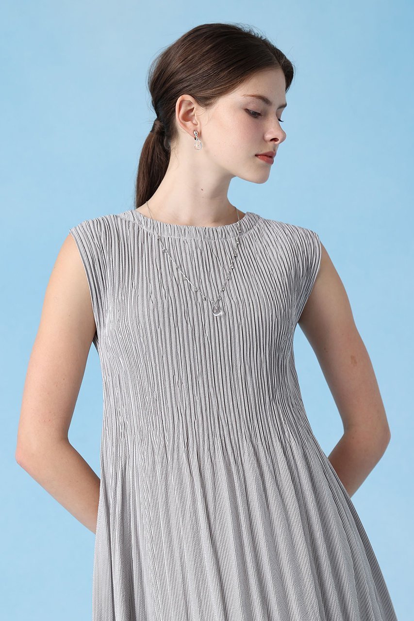 【アナイ/ANAYI】のサッカーストレッチプリーツワンピース 人気、トレンドファッション・服の通販 founy(ファニー) 　ファッション　Fashion　レディースファッション　Fashion for Women　ワンピース　Dresses　チュニック　Tunic Tops & Dresses　サッカー　Seersucker, Summer Fabric　ストライプ　Stripe, Striped Pattern　ストレッチ　Stretch, Stretchy Fabric　チュニック　Tunic, Long Top　フィット　Fit, Slim Fit　フレア　Flare, Flared　プリーツ　Pleats, Pleated　ペチコート　Petticoat, Underskirt　ロング　Long, Long-Length　エレガント 上品　Elegant　夏　Summer　無地　Plain, Solid Color　other-4|ID: prp329100004472750 ipo3291000000036064857