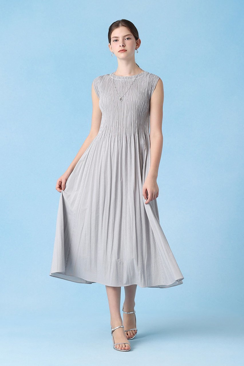 【アナイ/ANAYI】のサッカーストレッチプリーツワンピース 人気、トレンドファッション・服の通販 founy(ファニー) 　ファッション　Fashion　レディースファッション　Fashion for Women　ワンピース　Dresses　チュニック　Tunic Tops & Dresses　サッカー　Seersucker, Summer Fabric　ストライプ　Stripe, Striped Pattern　ストレッチ　Stretch, Stretchy Fabric　チュニック　Tunic, Long Top　フィット　Fit, Slim Fit　フレア　Flare, Flared　プリーツ　Pleats, Pleated　ペチコート　Petticoat, Underskirt　ロング　Long, Long-Length　エレガント 上品　Elegant　夏　Summer　無地　Plain, Solid Color　other-6|ID: prp329100004472750 ipo3291000000036064859