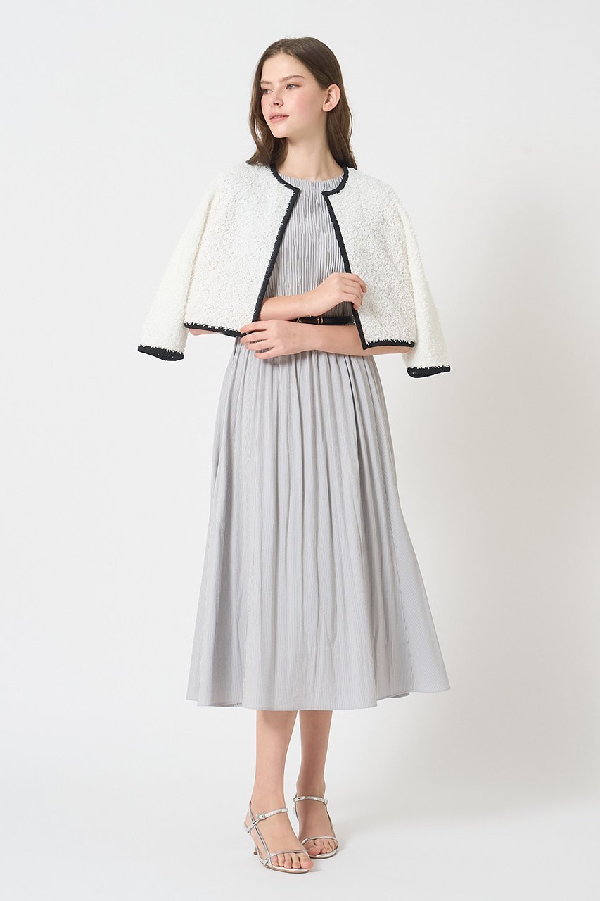 【アナイ/ANAYI】のサッカーストレッチプリーツワンピース 人気、トレンドファッション・服の通販 founy(ファニー) 　ファッション　Fashion　レディースファッション　Fashion for Women　ワンピース　Dresses　チュニック　Tunic Tops & Dresses　サッカー　Seersucker, Summer Fabric　ストライプ　Stripe, Striped Pattern　ストレッチ　Stretch, Stretchy Fabric　チュニック　Tunic, Long Top　フィット　Fit, Slim Fit　フレア　Flare, Flared　プリーツ　Pleats, Pleated　ペチコート　Petticoat, Underskirt　ロング　Long, Long-Length　エレガント 上品　Elegant　夏　Summer　無地　Plain, Solid Color　other-8|ID: prp329100004472750 ipo3291000000036064861