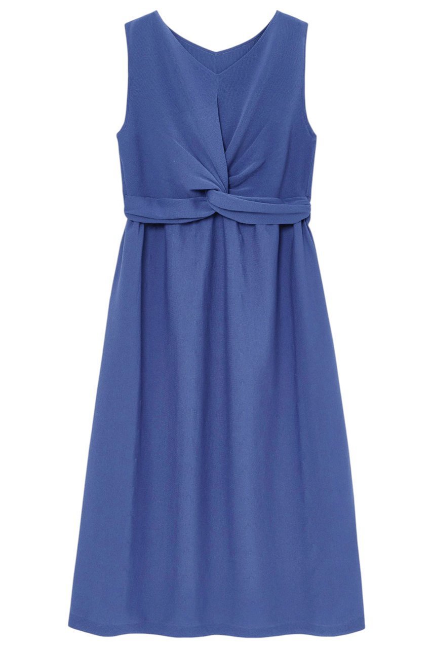 【アナイ/ANAYI】のドレープツイストワンピース インテリア・キッズ・メンズ・レディースファッション・服の通販 founy(ファニー) 　ファッション　Fashion　レディースファッション　Fashion for Women　ワンピース　Dresses　チュニック　Tunic Tops & Dresses　なめらか　Smooth, Silky Texture　サマー　Summer, Summer Style　チュニック　Tunic, Long Top　ドレープ　Drape, Draping Fabric　フレア　Flare, Flared　ロング　Long, Long-Length　再入荷　Restock / Back in Stock　夏　Summer　ブルー|ID: prp329100004472751 ipo3291000000035053409