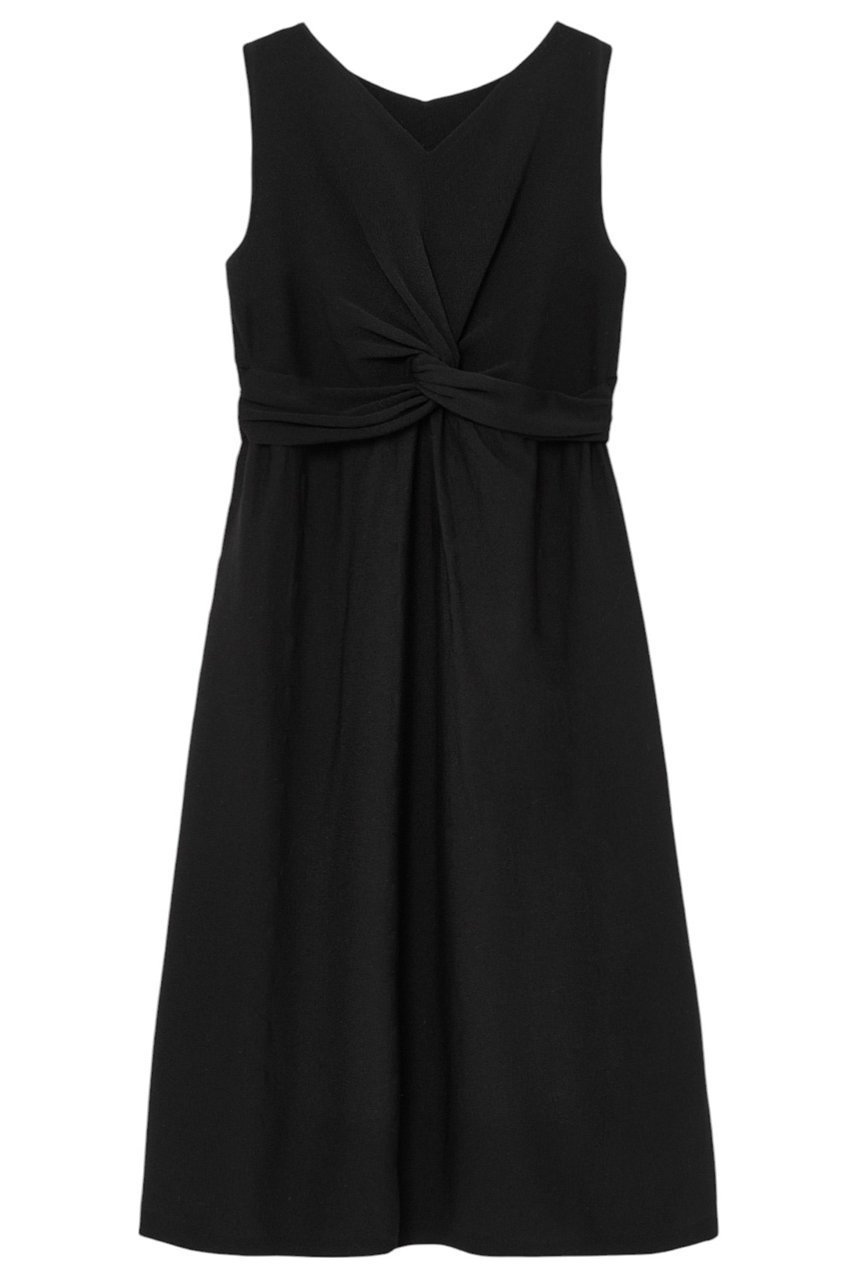 【アナイ/ANAYI】のドレープツイストワンピース インテリア・キッズ・メンズ・レディースファッション・服の通販 founy(ファニー) 　ファッション　Fashion　レディースファッション　Fashion for Women　ワンピース　Dresses　チュニック　Tunic Tops & Dresses　なめらか　Smooth, Silky Texture　サマー　Summer, Summer Style　チュニック　Tunic, Long Top　ドレープ　Drape, Draping Fabric　フレア　Flare, Flared　ロング　Long, Long-Length　再入荷　Restock / Back in Stock　夏　Summer　ブラック|ID: prp329100004472751 ipo3291000000035053410