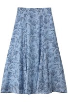 【アナイ/ANAYI】のリーフカリグラフィープリントマチフレアスカート ブルー|ID: prp329100004472752 ipo3291000000036260139