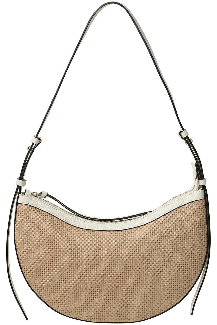 【アナイ/ANAYI】のIハーフムーンコンビBAG インテリア・キッズ・メンズ・レディースファッション・服の通販 founy(ファニー) 　ファッション　Fashion　レディースファッション　Fashion for Women　バッグ　Bags　コンパクト　Compact, Small Size　ハーフ　Half, Half-Length　パイピング　Piping, Trim Design　フォルム　Silhouette, Form　エレガント 上品　Elegant　ホワイト|ID: prp329100004472755 ipo3291000000032780087