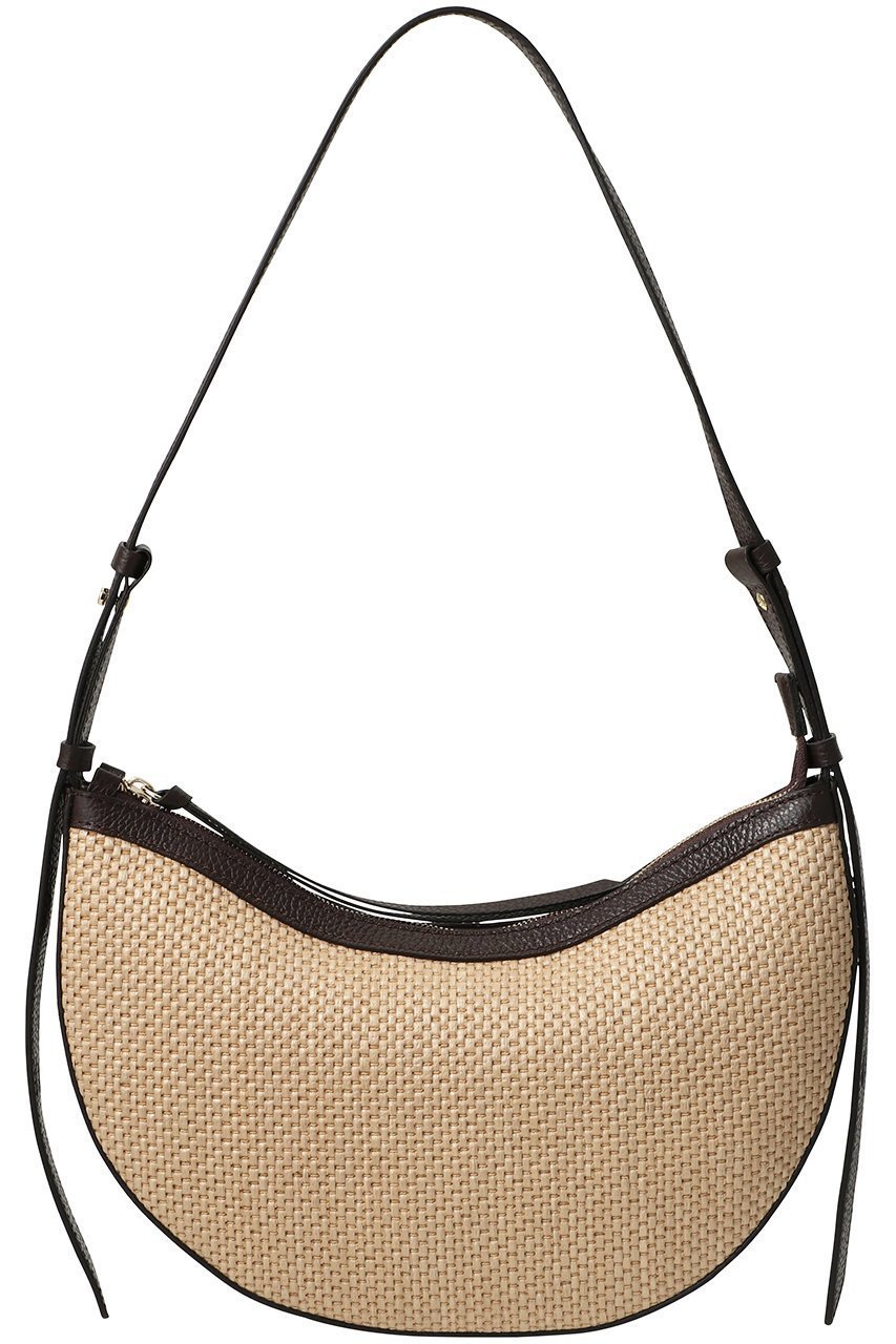 【アナイ/ANAYI】のIハーフムーンコンビBAG インテリア・キッズ・メンズ・レディースファッション・服の通販 founy(ファニー) 　ファッション　Fashion　レディースファッション　Fashion for Women　バッグ　Bags　コンパクト　Compact, Small Size　ハーフ　Half, Half-Length　パイピング　Piping, Trim Design　フォルム　Silhouette, Form　エレガント 上品　Elegant　ブラウン|ID: prp329100004472755 ipo3291000000032780088