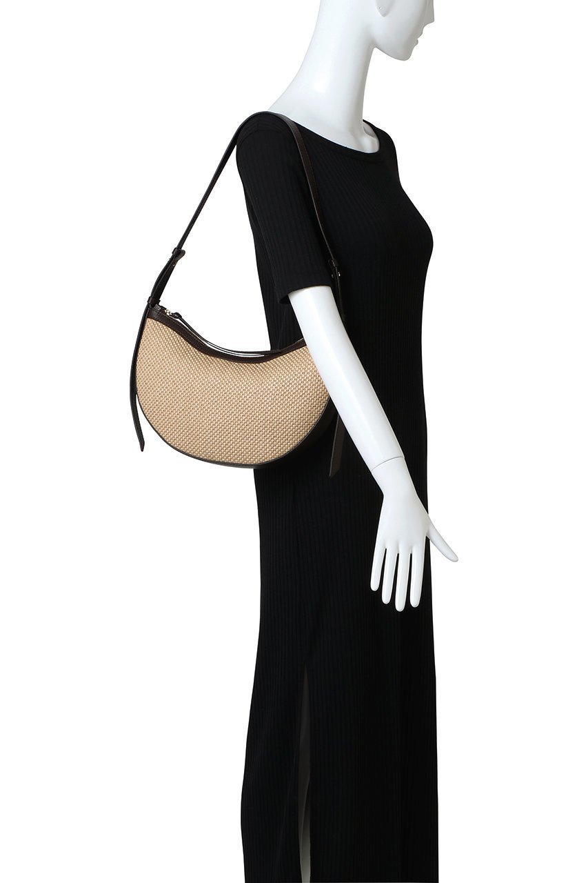 【アナイ/ANAYI】のIハーフムーンコンビBAG 人気、トレンドファッション・服の通販 founy(ファニー) 　ファッション　Fashion　レディースファッション　Fashion for Women　バッグ　Bags　コンパクト　Compact, Small Size　ハーフ　Half, Half-Length　パイピング　Piping, Trim Design　フォルム　Silhouette, Form　エレガント 上品　Elegant　other-2|ID: prp329100004472755 ipo3291000000032780089