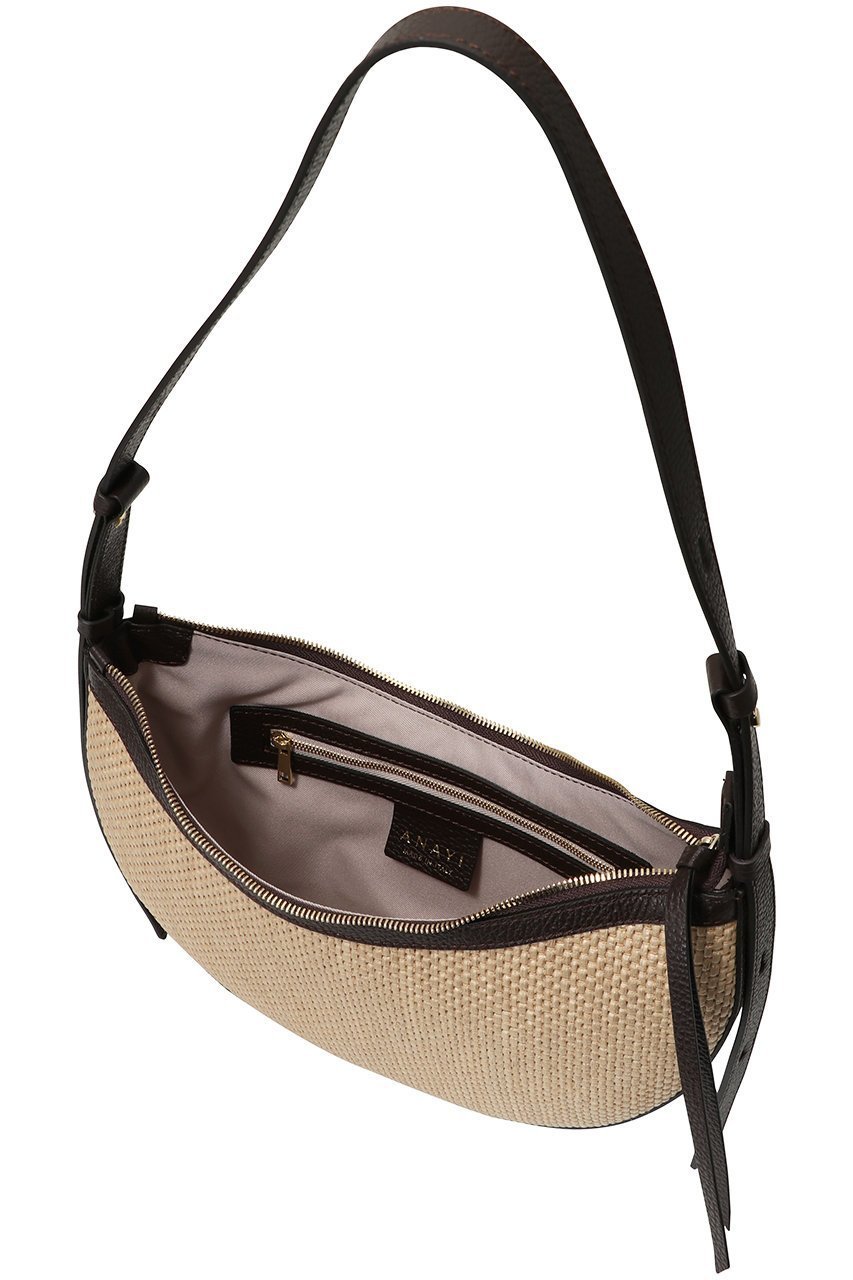 【アナイ/ANAYI】のIハーフムーンコンビBAG 人気、トレンドファッション・服の通販 founy(ファニー) 　ファッション　Fashion　レディースファッション　Fashion for Women　バッグ　Bags　コンパクト　Compact, Small Size　ハーフ　Half, Half-Length　パイピング　Piping, Trim Design　フォルム　Silhouette, Form　エレガント 上品　Elegant　再入荷　Restock / Back in Stock　other-5|ID: prp329100004472755 ipo3291000000035053632