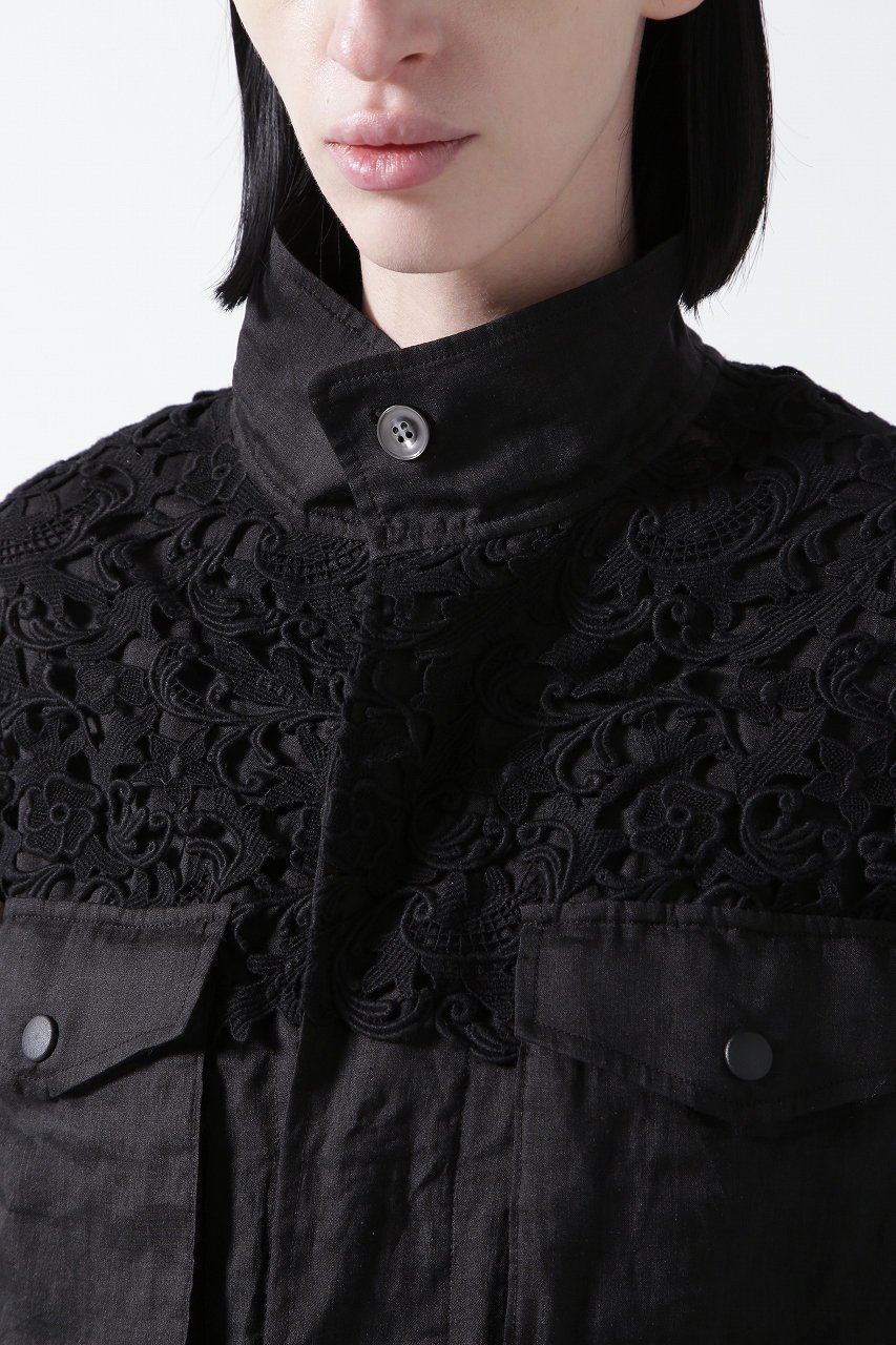 【ヒューエルミュージアム/hueLe Museum】の【STUMBLY】Lace Combi Military Jakcet 人気、トレンドファッション・服の通販 founy(ファニー) 　ファッション　Fashion　レディースファッション　Fashion for Women　アウター　Coat / Outerwear Collection　レディースジャケット・軽アウター　Jackets　ケミカル　Chemical, Chemical Wash　ジャケット　Jacket, Outerwear　ミリタリー　Military, Army Style　レース　Lace, Lace Fabric　定番　Standard, Basic Item　other-2|ID: prp329100004472761 ipo3291000000032967345