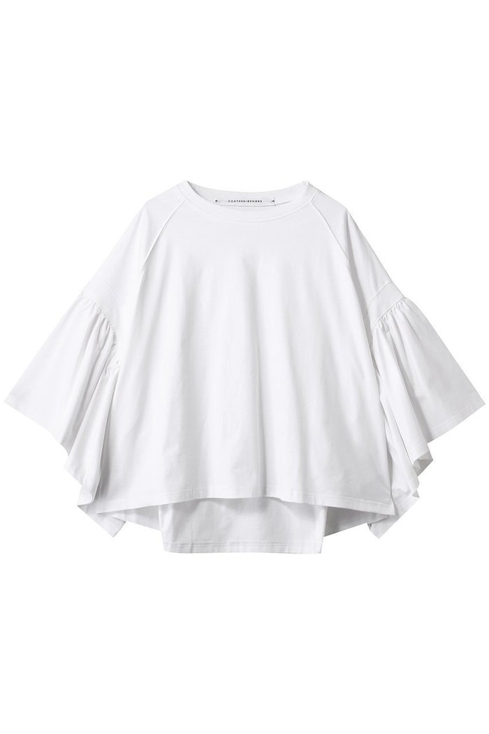 【プルミエ アロンディスモン/1er Arrondissement】の【COG THE BIGSMOKE】LAURA ギャザースリーブトップス インテリア・キッズ・メンズ・レディースファッション・服の通販 founy(ファニー) https://founy.com/ ファッション Fashion レディースファッション Fashion for Women トップス・カットソー Cut & Sew Tops シャツ・ブラウス・オフィスカジュアル Elegant Blouses & Button-Ups ロングTシャツ・Tシャツ Longline T-Shirts & Tees カットソー・ベーシックTシャツ Cut-and-Sewn Tops / Stretch Tees & Basics ギャザー Gathered, Ruffled ショート Short, Short Length スリーブ Sleeve, Long Sleeve / Short Sleeve フレア Flare, Flared |ID: prp329100004474959 ipo3291000000036148864