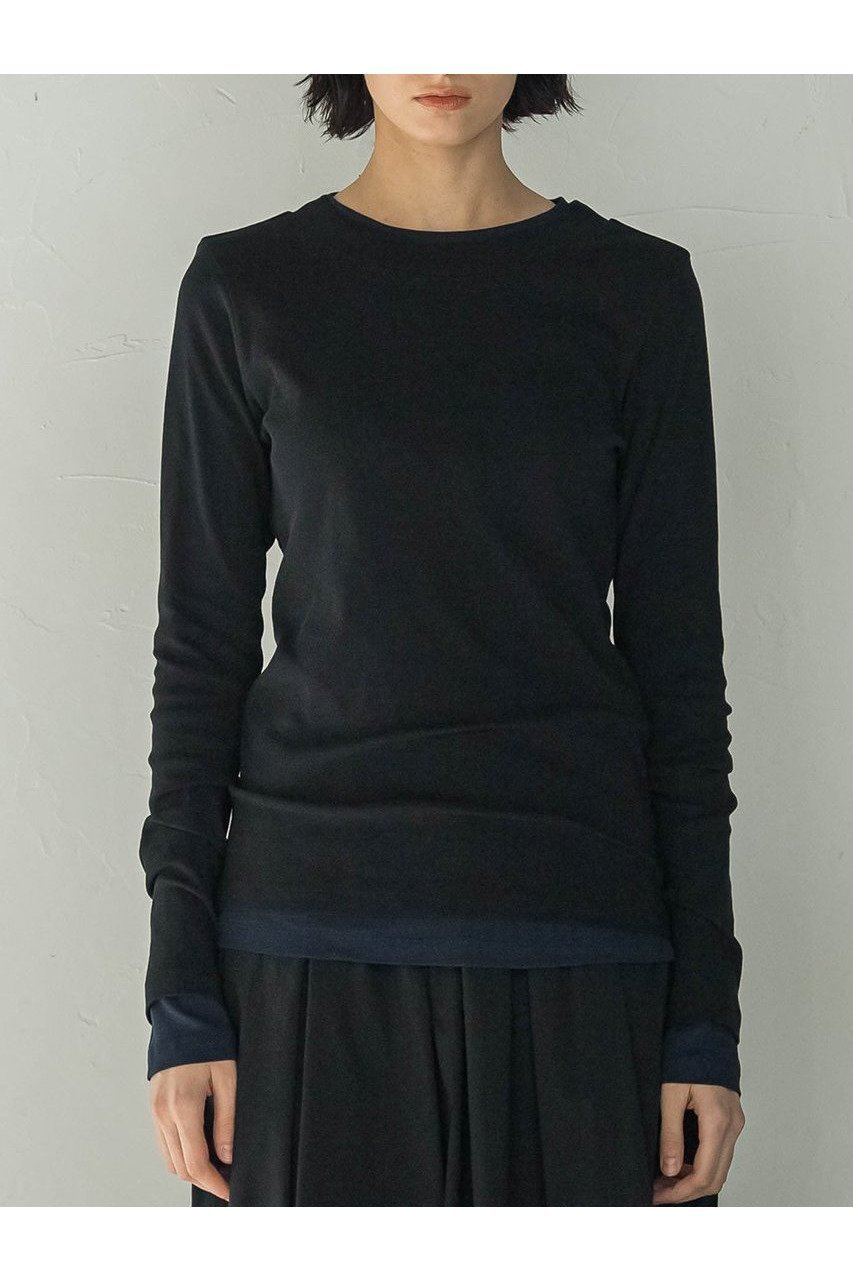 【エッセン ロートレアモン/ESSEN LAUTREAMONT】のシアーコットンロングスリーブレイヤードTシャツ 人気、トレンドファッション・服の通販 founy(ファニー) 　ファッション　Fashion　レディースファッション　WOMEN　トップス・カットソー　Tops/Tshirt　シャツ/ブラウス　Shirts/Blouses　ロング / Tシャツ　T-Shirts　カットソー　Cut and Sewn　スリーブ　Sleeve　ベーシック　Basic　ロング　Long　other-8|ID: prp329100004474969 ipo3291000000031778239