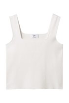 【プルミエ アロンディスモン/1er Arrondissement】のミラノリブスクエアショートタンク オフホワイト|ID: prp329100004474970 ipo3291000000035320863