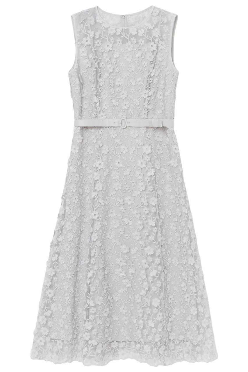 【アナイ/ANAYI】のフリンジフラワーチュールワンピース インテリア・キッズ・メンズ・レディースファッション・服の通販 founy(ファニー) 　ファッション　Fashion　レディースファッション　Fashion for Women　ワンピース　Dresses　チュニック　Tunic Tops & Dresses　エレガント 上品　Elegant　チュニック　Tunic, Long Top　チュール　Tulip, Tulip Motif　ノースリーブ　Sleeveless, No-Sleeve　フラワー　Flower, Floral　フリンジ　Fringe, Tassel　フレアースカート　Flared Skirt, A-Line Skirt　ロング　Long, Long-Length　グレー|ID: prp329100004474974 ipo3291000000032861237