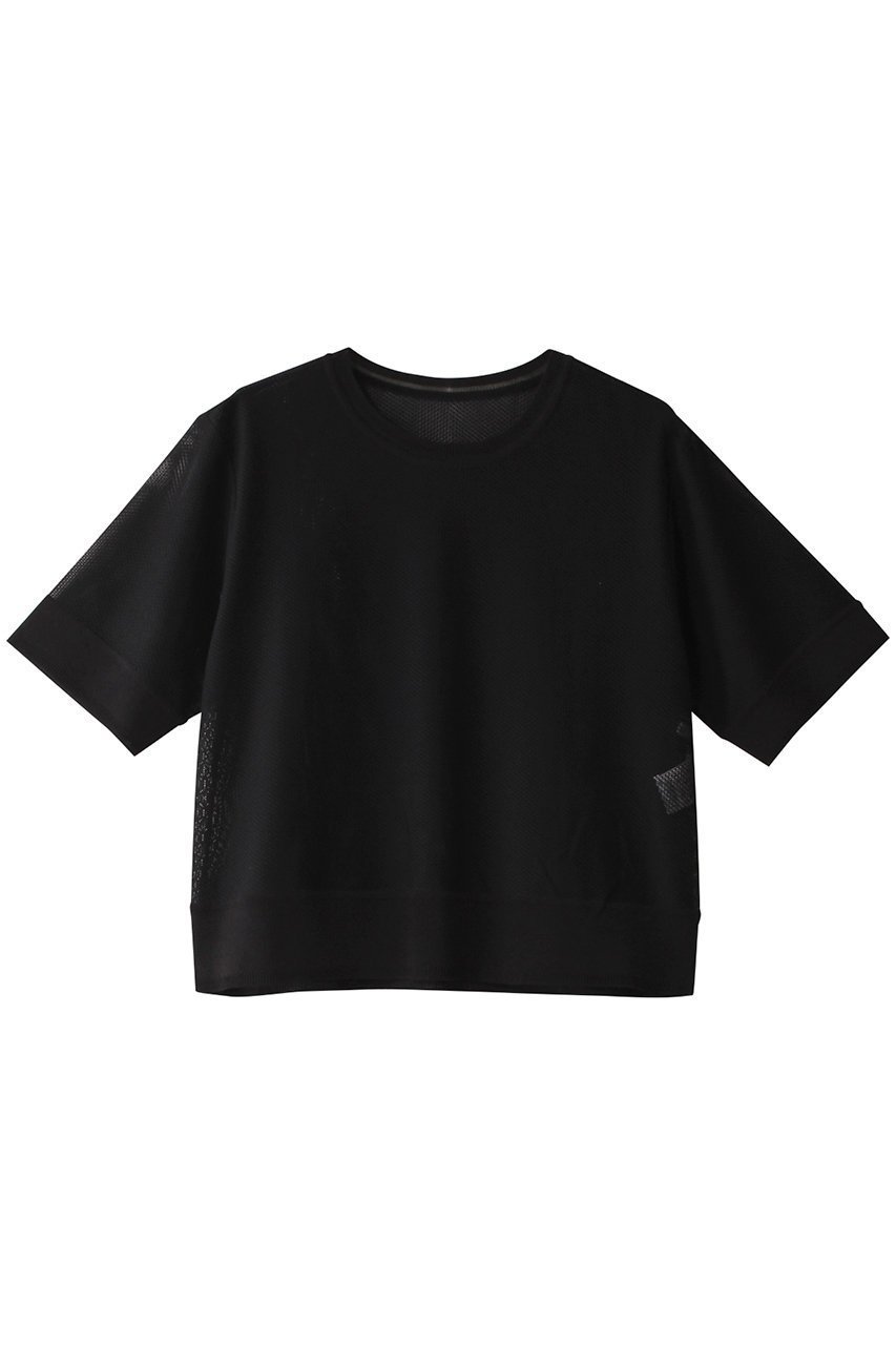 【アナイ/ANAYI】のラッセルメッシュプルオーバー インテリア・キッズ・メンズ・レディースファッション・服の通販 founy(ファニー) 　ファッション　Fashion　レディースファッション　Fashion for Women　トップス・カットソー　Cut & Sew Tops　シャツ・ブラウス・オフィスカジュアル　Elegant Blouses & Button-Ups　ロングTシャツ・Tシャツ　Longline T-Shirts & Tees　カジュアルプルオーバー・ニットトップス　Pullovers & Knit Tops / Casual Pullovers　カットソー・ベーシックTシャツ　Cut-and-Sewn Tops / Stretch Tees & Basics　アクリル　Acrylic Material　ショート　Short, Short Length　シンプル　Simple, Minimal　スリーブ　Sleeve, Long Sleeve / Short Sleeve　トレンド　Trend, Trending Now　バランス　Balance, Style Balance　ベーシック　Basic, Essential　メッシュ　Mesh, Net Fabric　ラッセル　Raschel, Raschel Lace　再入荷　Restock / Back in Stock　夏　Summer　ブラック|ID: prp329100004474975 ipo3291000000035053403