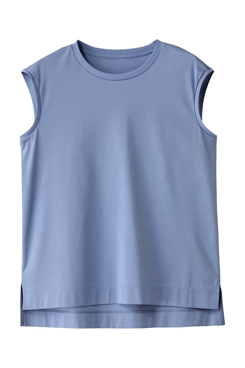 【アナイ/ANAYI】のコットンスムースフレンチプルオーバー インテリア・キッズ・メンズ・レディースファッション・服の通販 founy(ファニー) 　ファッション　Fashion　レディースファッション　Fashion for Women　トップス・カットソー　Cut & Sew Tops　シャツ・ブラウス・オフィスカジュアル　Elegant Blouses & Button-Ups　ロングTシャツ・Tシャツ　Longline T-Shirts & Tees　カジュアルプルオーバー・ニットトップス　Pullovers & Knit Tops / Casual Pullovers　カットソー・ベーシックTシャツ　Cut-and-Sewn Tops / Stretch Tees & Basics　なめらか　Smooth, Silky Texture　ショート　Short, Short Length　スリーブ　Sleeve, Long Sleeve / Short Sleeve　フレンチ　French, French Style　エレガント 上品　Elegant　再入荷　Restock / Back in Stock　ブルー|ID: prp329100004474976 ipo3291000000035051964