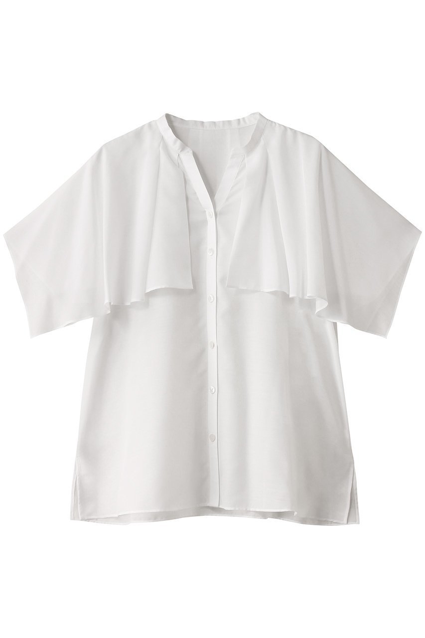 【アナイ/ANAYI】のスパンローンケープラッフルブラウス 人気、トレンドファッション・服の通販 founy(ファニー) 　ファッション　Fashion　レディースファッション　Fashion for Women　トップス・カットソー　Cut & Sew Tops　シャツ・ブラウス・オフィスカジュアル　Elegant Blouses & Button-Ups　ショート　Short, Short Length　スリーブ　Sleeve, Long Sleeve / Short Sleeve　フェミニン　Feminine, Girly　ラッフル　Ruffle, Frill　再入荷　Restock / Back in Stock　 other-1|ID: prp329100004474979 ipo3291000000035054868