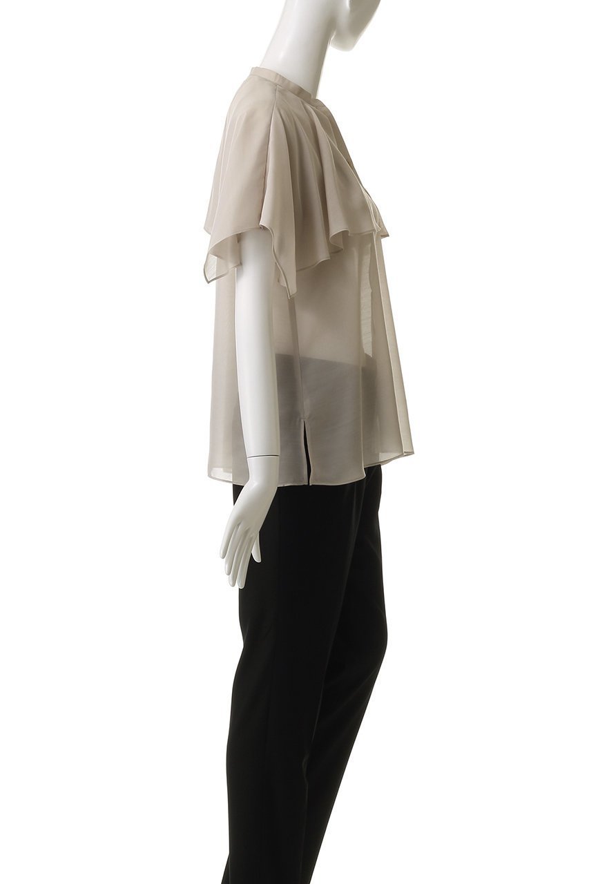 【アナイ/ANAYI】のスパンローンケープラッフルブラウス 人気、トレンドファッション・服の通販 founy(ファニー) 　ファッション　Fashion　レディースファッション　Fashion for Women　トップス・カットソー　Cut & Sew Tops　シャツ・ブラウス・オフィスカジュアル　Elegant Blouses & Button-Ups　ショート　Short, Short Length　スリーブ　Sleeve, Long Sleeve / Short Sleeve　フェミニン　Feminine, Girly　ラッフル　Ruffle, Frill　再入荷　Restock / Back in Stock　other-3|ID: prp329100004474979 ipo3291000000035054872