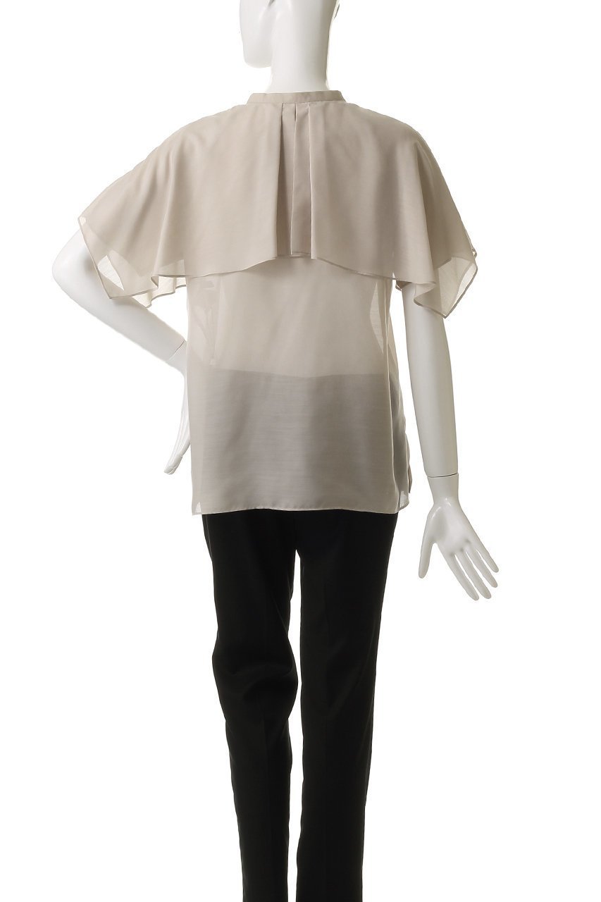 【アナイ/ANAYI】のスパンローンケープラッフルブラウス 人気、トレンドファッション・服の通販 founy(ファニー) 　ファッション　Fashion　レディースファッション　Fashion for Women　トップス・カットソー　Cut & Sew Tops　シャツ・ブラウス・オフィスカジュアル　Elegant Blouses & Button-Ups　ショート　Short, Short Length　スリーブ　Sleeve, Long Sleeve / Short Sleeve　フェミニン　Feminine, Girly　ラッフル　Ruffle, Frill　再入荷　Restock / Back in Stock　other-4|ID: prp329100004474979 ipo3291000000035054873