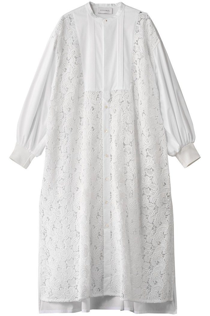 【ヒューエルミュージアム/hueLe Museum】の【STUMBLY】Lace Combi Shirt Dress インテリア・キッズ・メンズ・レディースファッション・服の通販 founy(ファニー) https://founy.com/ ファッション Fashion レディースファッション Fashion for Women ワンピース Dresses フォーマル・パーティードレス・結婚式用ドレス Elegant & Casual Dresses チュニック Tunic Tops & Dresses おすすめ Recommended / Our Picks スリット Slit, Slit Detail チュニック Tunic, Long Top トレンド Trend, Trending Now ドレス Dress, One-Piece レース Lace, Lace Fabric |ID: prp329100004474986 ipo3291000000032881359