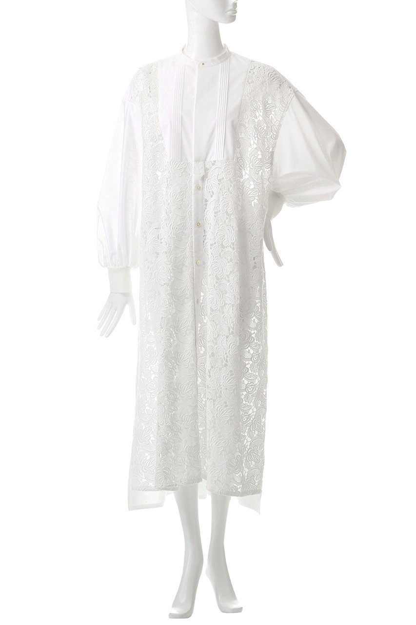 【ヒューエルミュージアム/hueLe Museum】の【STUMBLY】Lace Combi Shirt Dress 人気、トレンドファッション・服の通販 founy(ファニー) 　ファッション　Fashion　レディースファッション　Fashion for Women　ワンピース　Dresses　フォーマル・パーティードレス・結婚式用ドレス　Elegant & Casual Dresses　チュニック　Tunic Tops & Dresses　おすすめ　Recommended / Our Picks　スリット　Slit, Slit Detail　チュニック　Tunic, Long Top　トレンド　Trend, Trending Now　ドレス　Dress, One-Piece　レース　Lace, Lace Fabric　other-2|ID: prp329100004474986 ipo3291000000032881380