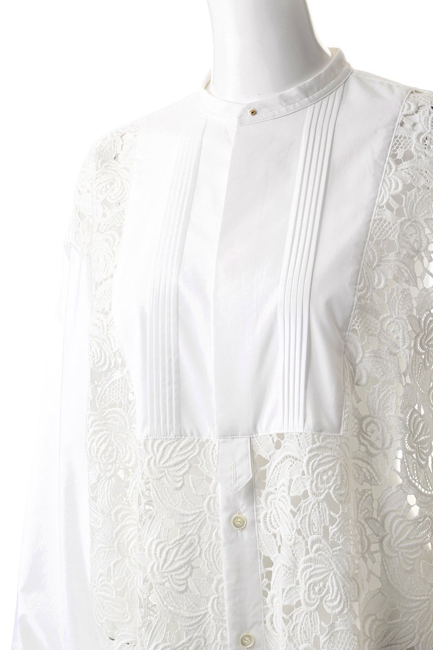 【ヒューエルミュージアム/hueLe Museum】の【STUMBLY】Lace Combi Shirt Dress 人気、トレンドファッション・服の通販 founy(ファニー) 　ファッション　Fashion　レディースファッション　Fashion for Women　ワンピース　Dresses　フォーマル・パーティードレス・結婚式用ドレス　Elegant & Casual Dresses　チュニック　Tunic Tops & Dresses　おすすめ　Recommended / Our Picks　スリット　Slit, Slit Detail　チュニック　Tunic, Long Top　トレンド　Trend, Trending Now　ドレス　Dress, One-Piece　レース　Lace, Lace Fabric　other-5|ID: prp329100004474986 ipo3291000000032881398