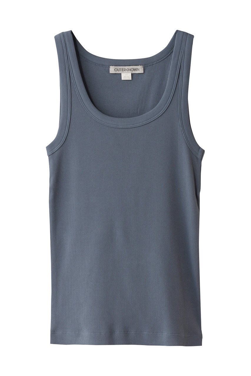 【アウターノウン/OUTERKNOWN】のSOJOURN リブタンクトップ インテリア・キッズ・メンズ・レディースファッション・服の通販 founy(ファニー) ファッション Fashion レディースファッション Fashion for Women トップス・カットソー Cut & Sew Tops キャミソール&ノースリーブ Camisoles & Sleeveless Tops シャツ・ブラウス・オフィスカジュアル Elegant Blouses & Button-Ups ロングTシャツ・Tシャツ Longline T-Shirts & Tees カットソー・ベーシックTシャツ Cut-and-Sewn Tops / Stretch Tees & Basics インナー Innerwear キャミソール Camisole, Spaghetti Strap Top タンク Tank Top, Sleeveless Top デコルテ Décolleté, Neckline 夏 Summer ブルー|ID: prp329100004474988 ipo3291000000035420840