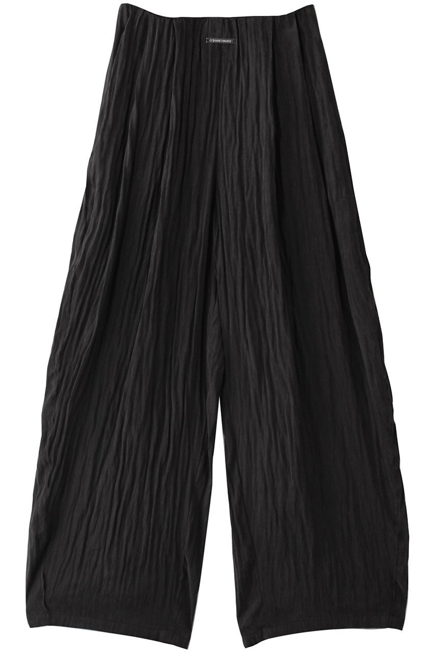 【プランク プロジェクト/PRANK PROJECT】のサテンギャザーバルーンパンツ / Satin Gathered Balloon Pants インテリア・キッズ・メンズ・レディースファッション・服の通販 founy(ファニー) 　ファッション　Fashion　レディースファッション　Fashion for Women　パンツ　Pants & Trousers　キュプラ　Cupro, Eco Fabric　ギャザー　Gathered, Ruffled　シンプル　Simple, Minimal　セットアップ　Set-Up, Coordinated Outfit　チェック　Check, Plaid, Tartan　フォルム　Silhouette, Form　リラックス　Relax, Relaxed Fit　夏　Summer　無地　Plain, Solid Color　BLK(ブラック)|ID: prp329100004474990 ipo3291000000032807795