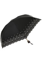 【ポロラルフローレン/POLO RALPH LAUREN】の晴雨兼用フローラル刺繍ミニ傘 ブラック|ID:prp329100004474993