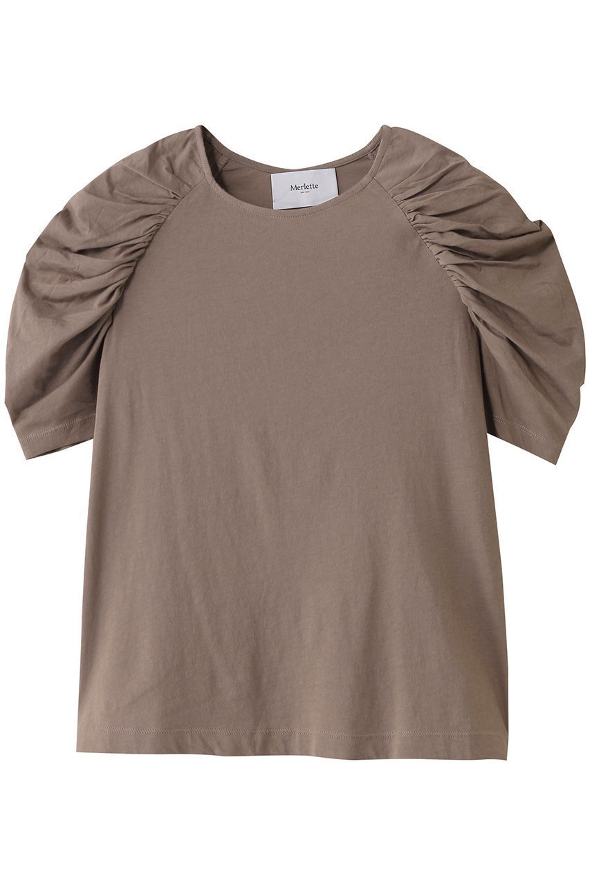 【マーレット/MERLETTE】のEMBER コットンジャージー ティアードTシャツ 人気、トレンドファッション・服の通販 founy(ファニー) 　ファッション　Fashion　レディースファッション　Fashion for Women　トップス・カットソー　Cut & Sew Tops　シャツ・ブラウス・オフィスカジュアル　Elegant Blouses & Button-Ups　ロングTシャツ・Tシャツ　Longline T-Shirts & Tees　カットソー・ベーシックTシャツ　Cut-and-Sewn Tops / Stretch Tees & Basics　シャーリング　Shirring, Ruched　ショート　Short, Short Length　シンプル　Simple, Minimal　スリーブ　Sleeve, Long Sleeve / Short Sleeve　ティアード　Tiered, Tiered Style　バランス　Balance, Style Balance　再入荷　Restock / Back in Stock　 other-1|ID: prp329100004475008 ipo3291000000032731625