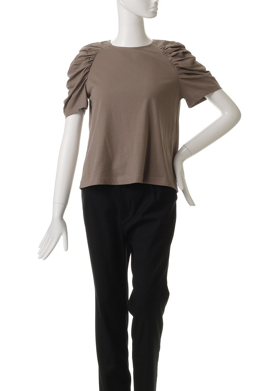 【マーレット/MERLETTE】のEMBER コットンジャージー ティアードTシャツ 人気、トレンドファッション・服の通販 founy(ファニー) 　ファッション　Fashion　レディースファッション　Fashion for Women　トップス・カットソー　Cut & Sew Tops　シャツ・ブラウス・オフィスカジュアル　Elegant Blouses & Button-Ups　ロングTシャツ・Tシャツ　Longline T-Shirts & Tees　カットソー・ベーシックTシャツ　Cut-and-Sewn Tops / Stretch Tees & Basics　シャーリング　Shirring, Ruched　ショート　Short, Short Length　シンプル　Simple, Minimal　スリーブ　Sleeve, Long Sleeve / Short Sleeve　ティアード　Tiered, Tiered Style　バランス　Balance, Style Balance　再入荷　Restock / Back in Stock　other-2|ID: prp329100004475008 ipo3291000000032731627