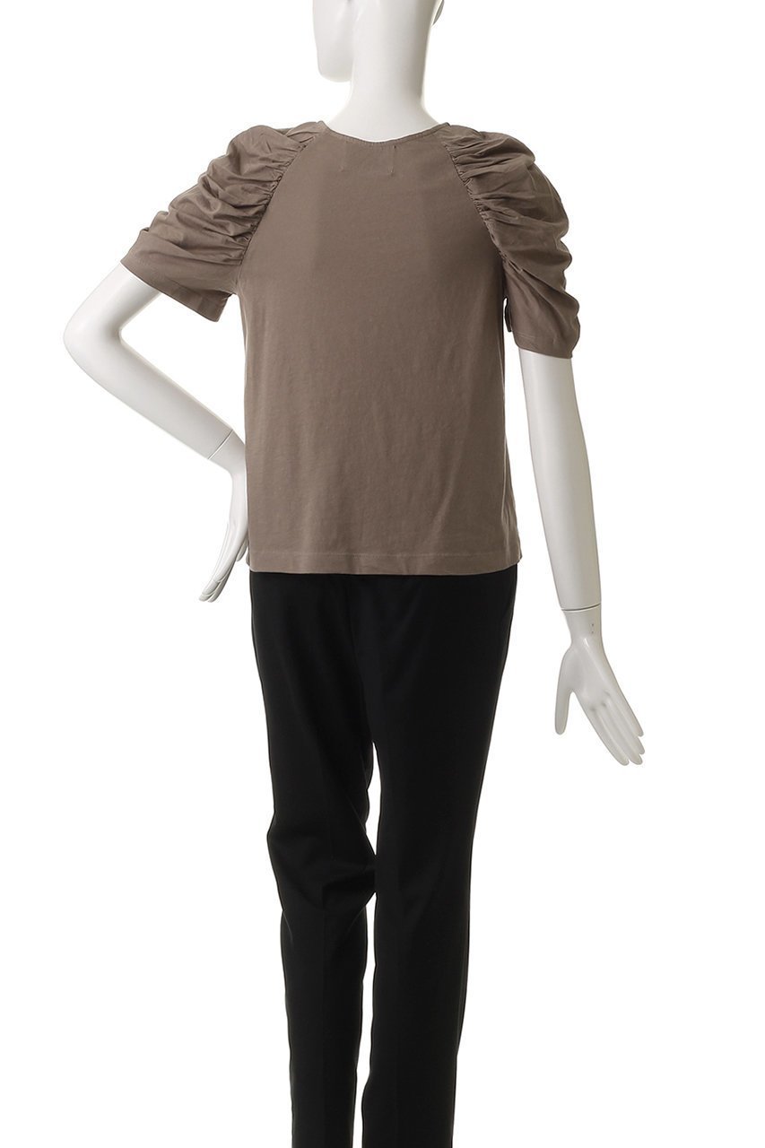 【マーレット/MERLETTE】のEMBER コットンジャージー ティアードTシャツ 人気、トレンドファッション・服の通販 founy(ファニー) 　ファッション　Fashion　レディースファッション　Fashion for Women　トップス・カットソー　Cut & Sew Tops　シャツ・ブラウス・オフィスカジュアル　Elegant Blouses & Button-Ups　ロングTシャツ・Tシャツ　Longline T-Shirts & Tees　カットソー・ベーシックTシャツ　Cut-and-Sewn Tops / Stretch Tees & Basics　シャーリング　Shirring, Ruched　ショート　Short, Short Length　シンプル　Simple, Minimal　スリーブ　Sleeve, Long Sleeve / Short Sleeve　ティアード　Tiered, Tiered Style　バランス　Balance, Style Balance　再入荷　Restock / Back in Stock　other-4|ID: prp329100004475008 ipo3291000000032731629
