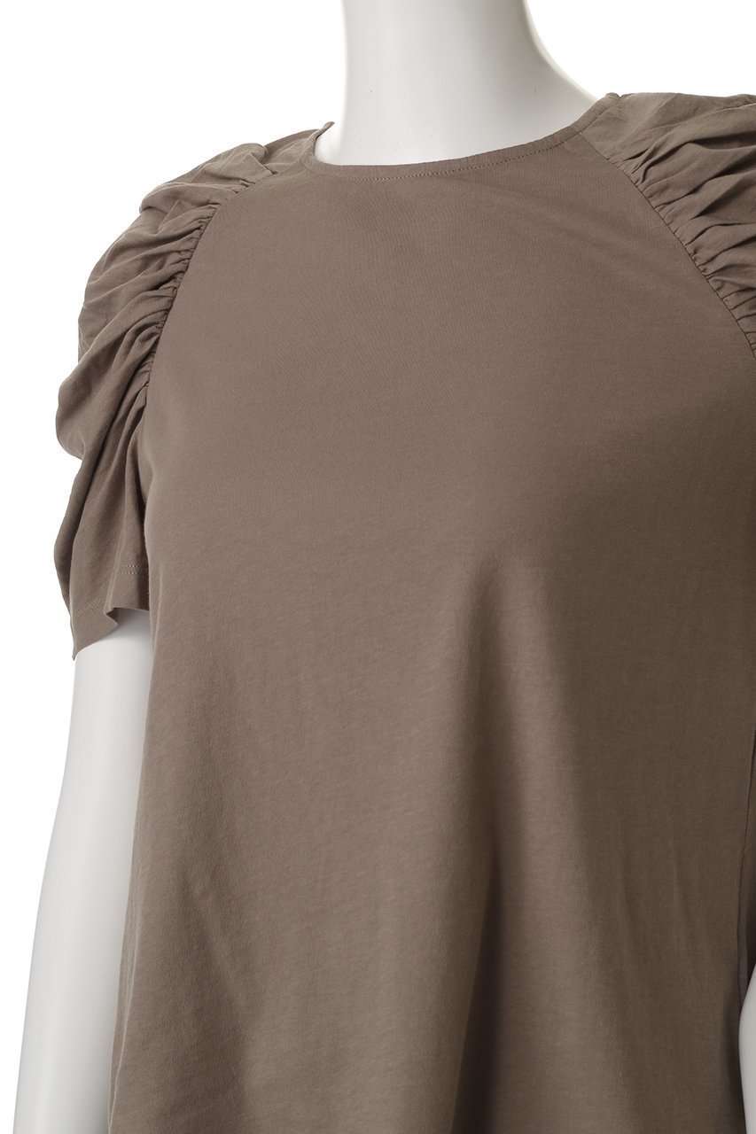 【マーレット/MERLETTE】のEMBER コットンジャージー ティアードTシャツ 人気、トレンドファッション・服の通販 founy(ファニー) 　ファッション　Fashion　レディースファッション　Fashion for Women　トップス・カットソー　Cut & Sew Tops　シャツ・ブラウス・オフィスカジュアル　Elegant Blouses & Button-Ups　ロングTシャツ・Tシャツ　Longline T-Shirts & Tees　カットソー・ベーシックTシャツ　Cut-and-Sewn Tops / Stretch Tees & Basics　シャーリング　Shirring, Ruched　ショート　Short, Short Length　シンプル　Simple, Minimal　スリーブ　Sleeve, Long Sleeve / Short Sleeve　ティアード　Tiered, Tiered Style　バランス　Balance, Style Balance　再入荷　Restock / Back in Stock　other-5|ID: prp329100004475008 ipo3291000000032731630