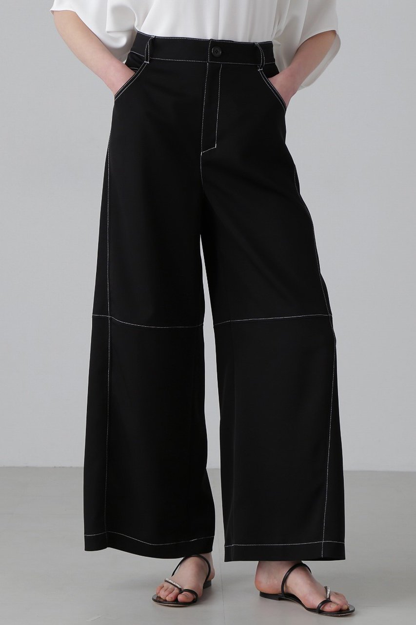 【アドーア/ADORE】のドライストレッチツイルパンツ インテリア・キッズ・メンズ・レディースファッション・服の通販 founy(ファニー) 　ファッション　Fashion　レディースファッション　Fashion for Women　パンツ　Pants & Trousers　おすすめ　Recommended / Our Picks　セットアップ　Set-Up, Coordinated Outfit　ボトム　Bottoms, Lower Wear　ブラック|ID: prp329100004475031 ipo3291000000036922898