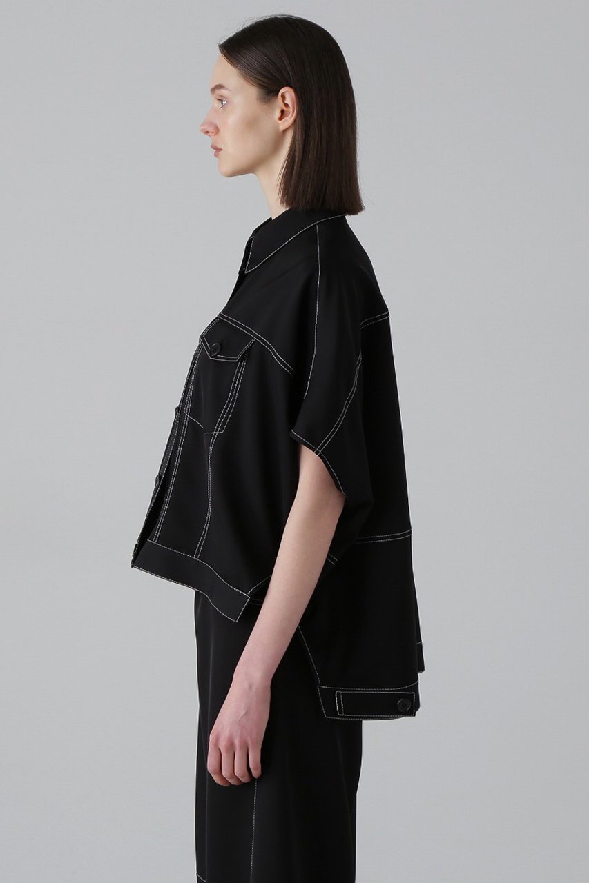【アドーア/ADORE】のドライストレッチツイルブラウス 人気、トレンドファッション・服の通販 founy(ファニー) 　ファッション　Fashion　レディースファッション　WOMEN　トップス・カットソー　Tops/Tshirt　シャツ/ブラウス　Shirts/Blouses　おすすめ　Recommend　ショート　Short　ジャケット　Jacket　スリーブ　Sleeve　セットアップ　Set Up　ツイル　Twill　デニム　Denim　ドレープ　Drape　エレガント 上品　Elegant　夏　Summer　春　Spring　S/S・春夏　Ss・Spring/Summer　other-2|ID: prp329100004475034 ipo3291000000032243836