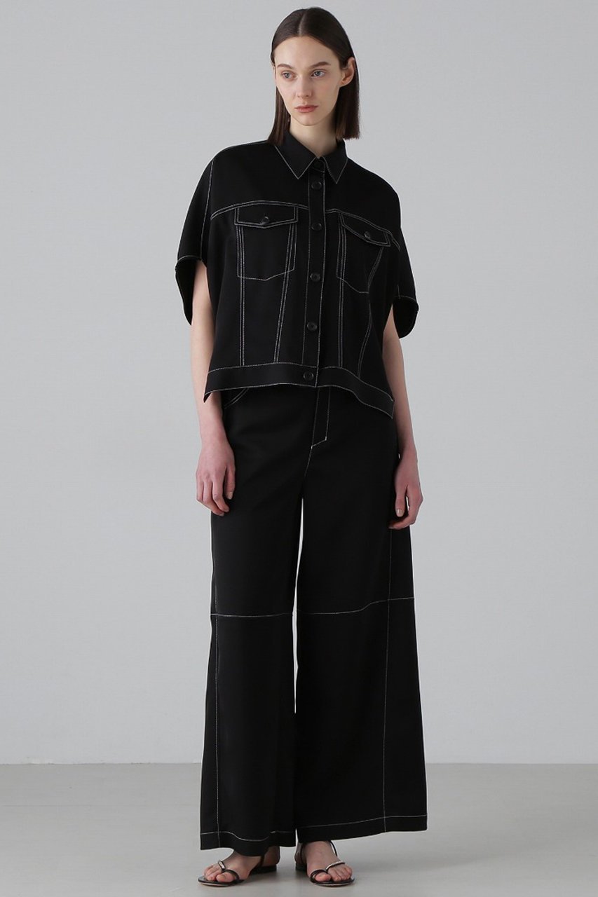 【アドーア/ADORE】のドライストレッチツイルブラウス 人気、トレンドファッション・服の通販 founy(ファニー) 　ファッション　Fashion　レディースファッション　WOMEN　トップス・カットソー　Tops/Tshirt　シャツ/ブラウス　Shirts/Blouses　おすすめ　Recommend　ショート　Short　ジャケット　Jacket　スリーブ　Sleeve　セットアップ　Set Up　ツイル　Twill　デニム　Denim　ドレープ　Drape　エレガント 上品　Elegant　夏　Summer　春　Spring　S/S・春夏　Ss・Spring/Summer　other-8|ID: prp329100004475034 ipo3291000000032243842