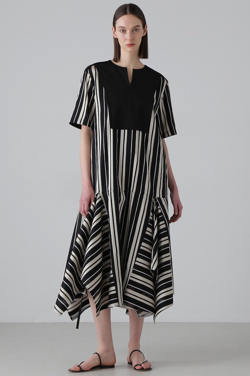 【アドーア/ADORE】のボールドストライプジャガードワンピース 人気、トレンドファッション・服の通販 founy(ファニー) 　ファッション　Fashion　レディースファッション　Fashion for Women　ワンピース　Dresses　チュニック　Tunic Tops & Dresses　シアー　Sheer, See-Through　ジャカード／ジャガード　Jacquard, Woven Pattern　ストライプ　Stripe, Striped Pattern　チュニック　Tunic, Long Top　ドレス　Dress, One-Piece　ボーダー　Border, Stripe　ヨーク　Yoke, Yoke Design　ロング　Long, Long-Length　 other-1|ID: prp329100004475036 ipo3291000000032813763