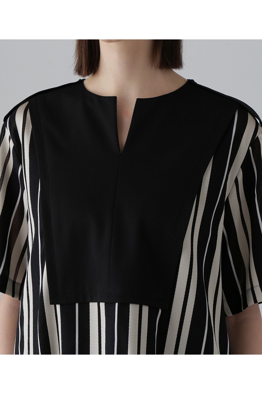 【アドーア/ADORE】のボールドストライプジャガードワンピース 人気、トレンドファッション・服の通販 founy(ファニー) 　ファッション　Fashion　レディースファッション　Fashion for Women　ワンピース　Dresses　チュニック　Tunic Tops & Dresses　シアー　Sheer, See-Through　ジャカード／ジャガード　Jacquard, Woven Pattern　ストライプ　Stripe, Striped Pattern　チュニック　Tunic, Long Top　ドレス　Dress, One-Piece　ボーダー　Border, Stripe　ヨーク　Yoke, Yoke Design　ロング　Long, Long-Length　other-2|ID: prp329100004475036 ipo3291000000032813765