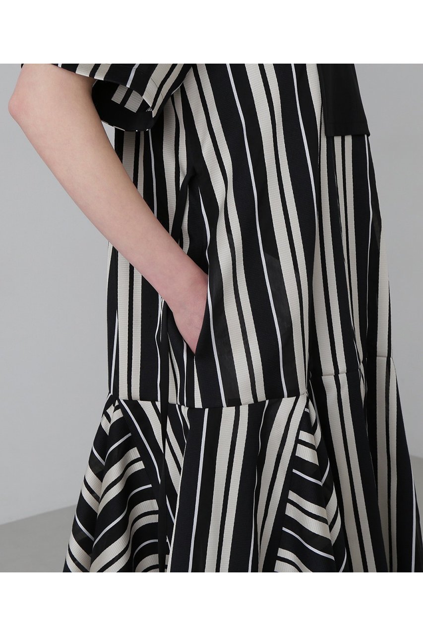 【アドーア/ADORE】のボールドストライプジャガードワンピース 人気、トレンドファッション・服の通販 founy(ファニー) 　ファッション　Fashion　レディースファッション　Fashion for Women　ワンピース　Dresses　チュニック　Tunic Tops & Dresses　シアー　Sheer, See-Through　ジャカード／ジャガード　Jacquard, Woven Pattern　ストライプ　Stripe, Striped Pattern　チュニック　Tunic, Long Top　ドレス　Dress, One-Piece　ボーダー　Border, Stripe　ヨーク　Yoke, Yoke Design　ロング　Long, Long-Length　other-4|ID: prp329100004475036 ipo3291000000032813767