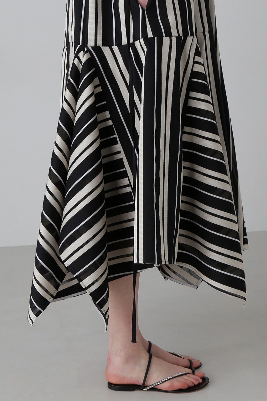 【アドーア/ADORE】のボールドストライプジャガードワンピース 人気、トレンドファッション・服の通販 founy(ファニー) 　ファッション　Fashion　レディースファッション　Fashion for Women　ワンピース　Dresses　チュニック　Tunic Tops & Dresses　シアー　Sheer, See-Through　ジャカード／ジャガード　Jacquard, Woven Pattern　ストライプ　Stripe, Striped Pattern　チュニック　Tunic, Long Top　ドレス　Dress, One-Piece　ボーダー　Border, Stripe　ヨーク　Yoke, Yoke Design　ロング　Long, Long-Length　other-5|ID: prp329100004475036 ipo3291000000036653667