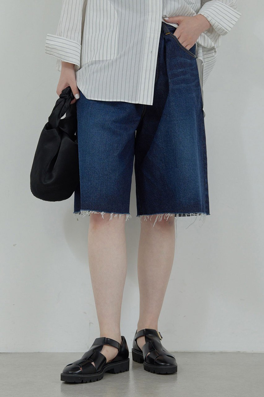 【ガリャルダガランテ/GALLARDAGALANTE】の【HERITANOVUM】ハーフデニムパンツ 人気、トレンドファッション・服の通販 founy(ファニー) 　ファッション　Fashion　レディースファッション　Fashion for Women　パンツ　Pants & Trousers　デニムパンツ・ジーンズ・美脚デニム　Denim Jeans & Pants　ショートパンツ・ハーフパンツ　High-Waisted & Relaxed Shorts　カットソー　Cut and Sewn Top　ショート　Short, Short Length　シンプル　Simple, Minimal　スタンダード　Standard, Basic　デニム　Denim, Jeans Material　トレンド　Trend, Trending Now　ハーフ　Half, Half-Length　フリンジ　Fringe, Tassel　other-6|ID: prp329100004475046 ipo3291000000032902736