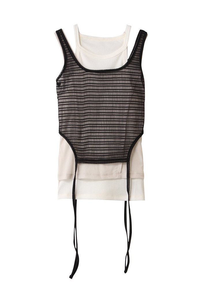 【メゾンスペシャル/MAISON SPECIAL】のTriple Layered Tank Top/トリプルレイヤードタンクトップ インテリア・キッズ・メンズ・レディースファッション・服の通販 founy(ファニー) https://founy.com/ ファッション Fashion レディースファッション Fashion for Women トップス・カットソー Cut & Sew Tops キャミソール&ノースリーブ Camisoles & Sleeveless Tops シャツ・ブラウス・オフィスカジュアル Elegant Blouses & Button-Ups ロングTシャツ・Tシャツ Longline T-Shirts & Tees カットソー・ベーシックTシャツ Cut-and-Sewn Tops / Stretch Tees & Basics インナー Innerwear キャミソール Camisole, Spaghetti Strap Top シアー Sheer, See-Through セパレート Separate, Two-Piece タンク Tank Top, Sleeveless Top トレンド Trend, Trending Now プリーツ Pleats, Pleated ボーダー Border, Stripe 無地 Plain, Solid Color 日本製 Made In Japan |ID: prp329100004475081 ipo3291000000032785706
