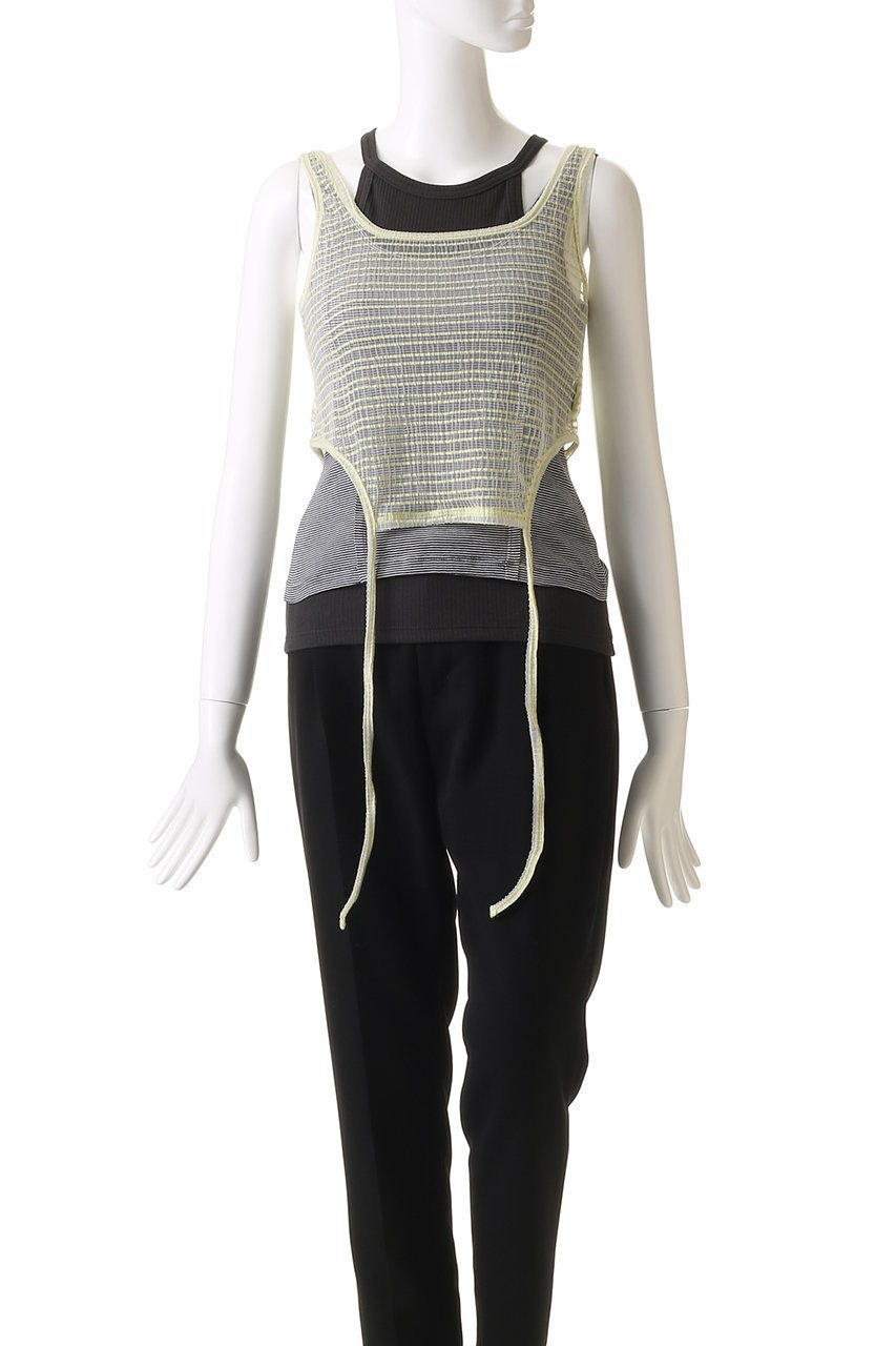 【メゾンスペシャル/MAISON SPECIAL】のTriple Layered Tank Top/トリプルレイヤードタンクトップ 人気、トレンドファッション・服の通販 founy(ファニー) 　ファッション　Fashion　レディースファッション　Fashion for Women　トップス・カットソー　Cut & Sew Tops　キャミソール&ノースリーブ　Camisoles & Sleeveless Tops　シャツ・ブラウス・オフィスカジュアル　Elegant Blouses & Button-Ups　ロングTシャツ・Tシャツ　Longline T-Shirts & Tees　カットソー・ベーシックTシャツ　Cut-and-Sewn Tops / Stretch Tees & Basics　インナー　Innerwear　キャミソール　Camisole, Spaghetti Strap Top　シアー　Sheer, See-Through　セパレート　Separate, Two-Piece　タンク　Tank Top, Sleeveless Top　トレンド　Trend, Trending Now　プリーツ　Pleats, Pleated　ボーダー　Border, Stripe　無地　Plain, Solid Color　日本製　Made In Japan　other-2|ID: prp329100004475081 ipo3291000000032785715