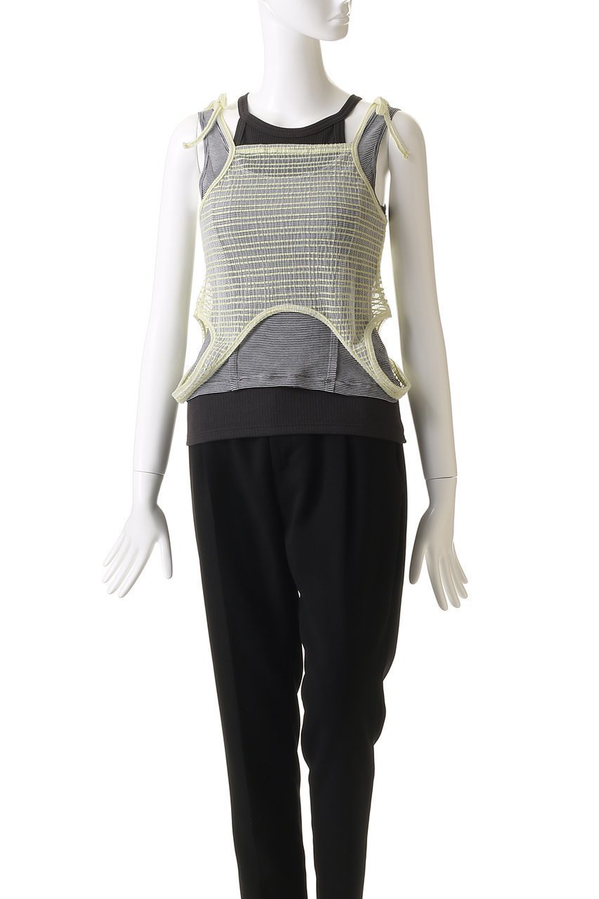 【メゾンスペシャル/MAISON SPECIAL】のTriple Layered Tank Top/トリプルレイヤードタンクトップ 人気、トレンドファッション・服の通販 founy(ファニー) 　ファッション　Fashion　レディースファッション　Fashion for Women　トップス・カットソー　Cut & Sew Tops　キャミソール&ノースリーブ　Camisoles & Sleeveless Tops　シャツ・ブラウス・オフィスカジュアル　Elegant Blouses & Button-Ups　ロングTシャツ・Tシャツ　Longline T-Shirts & Tees　カットソー・ベーシックTシャツ　Cut-and-Sewn Tops / Stretch Tees & Basics　インナー　Innerwear　キャミソール　Camisole, Spaghetti Strap Top　シアー　Sheer, See-Through　セパレート　Separate, Two-Piece　タンク　Tank Top, Sleeveless Top　トレンド　Trend, Trending Now　プリーツ　Pleats, Pleated　ボーダー　Border, Stripe　無地　Plain, Solid Color　日本製　Made In Japan　other-6|ID: prp329100004475081 ipo3291000000032785725