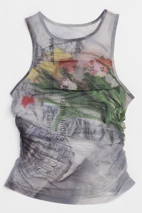 【メゾンスペシャル/MAISON SPECIAL】のTulip Gather Mesh Tank Top/チューリップギャザーメッシュタンクトップ 人気、トレンドファッション・服の通販 founy(ファニー) ファッション Fashion レディースファッション WOMEN トップス・カットソー Tops/Tshirt キャミソール / ノースリーブ No Sleeves シャツ/ブラウス Shirts/Blouses ロング / Tシャツ T-Shirts カットソー Cut and Sewn インナー Inner キャミソール Camisole ギャザー Gather シアー Sheer スタイリッシュ Stylish ストレッチ Stretch タンク Tank プリント Print メッシュ Mesh |ID:prp329100004475083