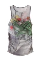 【メゾンスペシャル/MAISON SPECIAL】のTulip Gather Mesh Tank Top/チューリップギャザーメッシュタンクトップ 人気、トレンドファッション・服の通販 founy(ファニー) ファッション Fashion レディースファッション Ladies' Fashion Online トップス・カットソー Tops/Tshirt キャミソール / ノースリーブ No Sleeves シャツ/ブラウス Shirts/Blouses ロング / Tシャツ T-Shirts カットソー Cut and Sewn インナー Inner キャミソール Camisole ギャザー Gather シアー Sheer スタイリッシュ Stylish ストレッチ Stretch タンク Tank プリント Print メッシュ Mesh 再入荷 Restock/Back In Stock/Re Arrival |ID:prp329100004475083
