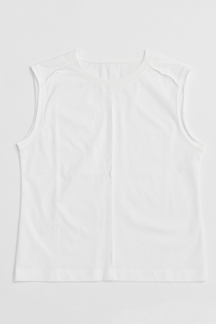 【メゾンスペシャル/MAISON SPECIAL】のCutoff Sleeveless Tops/カットオフノースリーブトップス インテリア・キッズ・メンズ・レディースファッション・服の通販 founy(ファニー) 　ファッション　Fashion　レディースファッション　WOMEN　トップス・カットソー　Tops/Tshirt　キャミソール / ノースリーブ　No Sleeves　シャツ/ブラウス　Shirts/Blouses　ロング / Tシャツ　T-Shirts　カットソー　Cut and Sewn　インナー　Inner　カットソー　Cut And Sew　キャミソール　Camisole　シンプル　Simple　タンク　Tank　ボックス　Box　ロング　Long　再入荷　Restock/Back In Stock/Re Arrival　夏　Summer　WHT(ホワイト)|ID: prp329100004475084 ipo3291000000031549140
