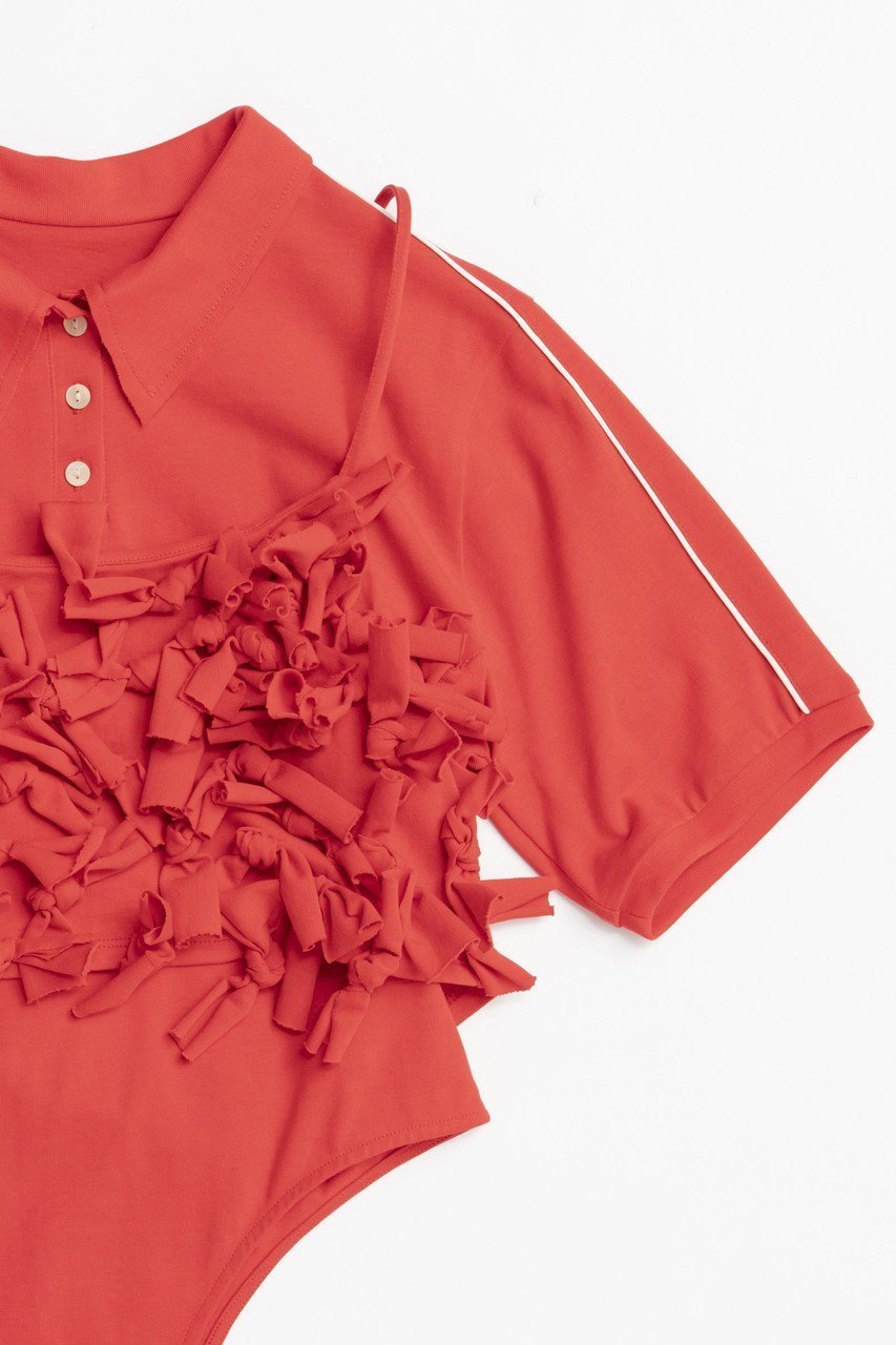 【メゾンスペシャル/MAISON SPECIAL】のRibbon Polo Bodysuit/リボンポロボディスーツ 人気、トレンドファッション・服の通販 founy(ファニー) 　ファッション　Fashion　レディースファッション　WOMEN　トップス・カットソー　Tops/Tshirt　シャツ/ブラウス　Shirts/Blouses　ロング / Tシャツ　T-Shirts　カットソー　Cut and Sewn　カットソー　Cut And Sew　ショート　Short　スポーティ　Sporty　スリーブ　Sleeve　セパレート　Separate　ビスチェ　Bustier　ポロシャツ　Polo Shirt　リボン　Ribbon　再入荷　Restock/Back In Stock/Re Arrival　夏　Summer　other-2|ID: prp329100004475090 ipo3291000000031549201