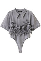 【メゾンスペシャル/MAISON SPECIAL】のRibbon Polo Bodysuit/リボンポロボディスーツ GRY(グレー)|ID: prp329100004475090 ipo3291000000036082495