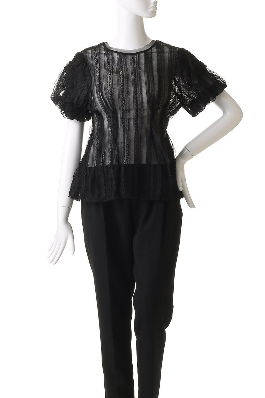 【メゾンスペシャル/MAISON SPECIAL】のLace Peplum 2way Tops/レースペプラム2WAYトップス 人気、トレンドファッション・服の通販 founy(ファニー) 　ファッション　Fashion　レディースファッション　Fashion for Women　トップス・カットソー　Cut & Sew Tops　シャツ・ブラウス・オフィスカジュアル　Elegant Blouses & Button-Ups　ロングTシャツ・Tシャツ　Longline T-Shirts & Tees　カットソー・ベーシックTシャツ　Cut-and-Sewn Tops / Stretch Tees & Basics　インナー　Innerwear　カットソー　Cut and Sewn Top　ショート　Short, Short Length　スリーブ　Sleeve, Long Sleeve / Short Sleeve　タンク　Tank Top, Sleeveless Top　チュール　Tulip, Tulip Motif　バルーン　Balloon, Balloon Silhouette　ペプラム　Peplum, Flared Hem　リボン　Ribbon, Bow　レース　Lace, Lace Fabric　ロマンティック　Romantic, Feminine Style　other-7|ID: prp329100004475098 ipo3291000000035809861